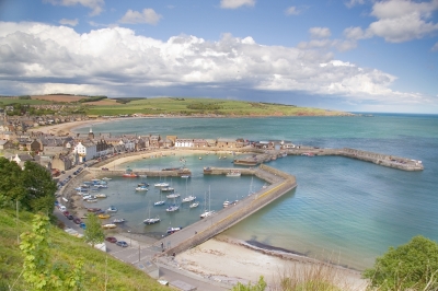 Stonehaven Harbour and bay from the Bervie Braes
Keywords: Stonehaven, harbour "Bervie Braes"