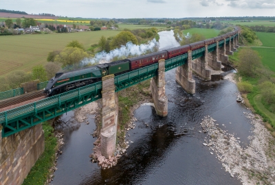 Union of South Africa crosses Marykirk Viaduct
